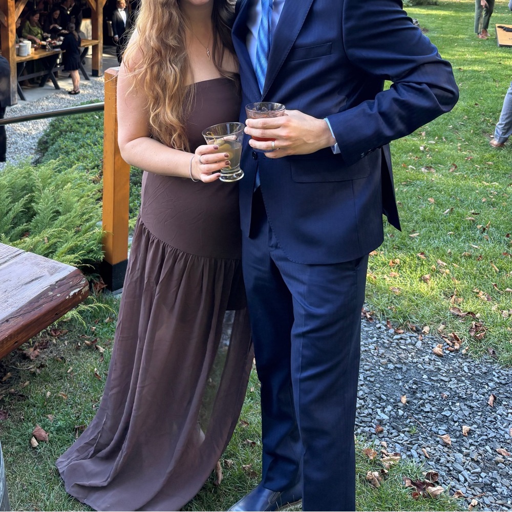 Beautiful Strapless Brown Dress